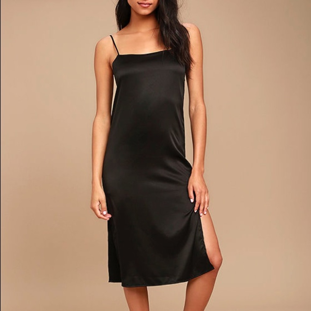 Black Satin Dress